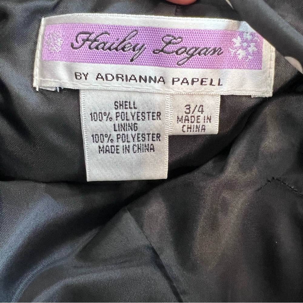 Hailey Logan by Adrianna Papell Black and Cream Polka Dot Mini Dress Size 3/4 - Picture 6 of 6